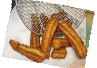 Churros à la sortie de la friteuse